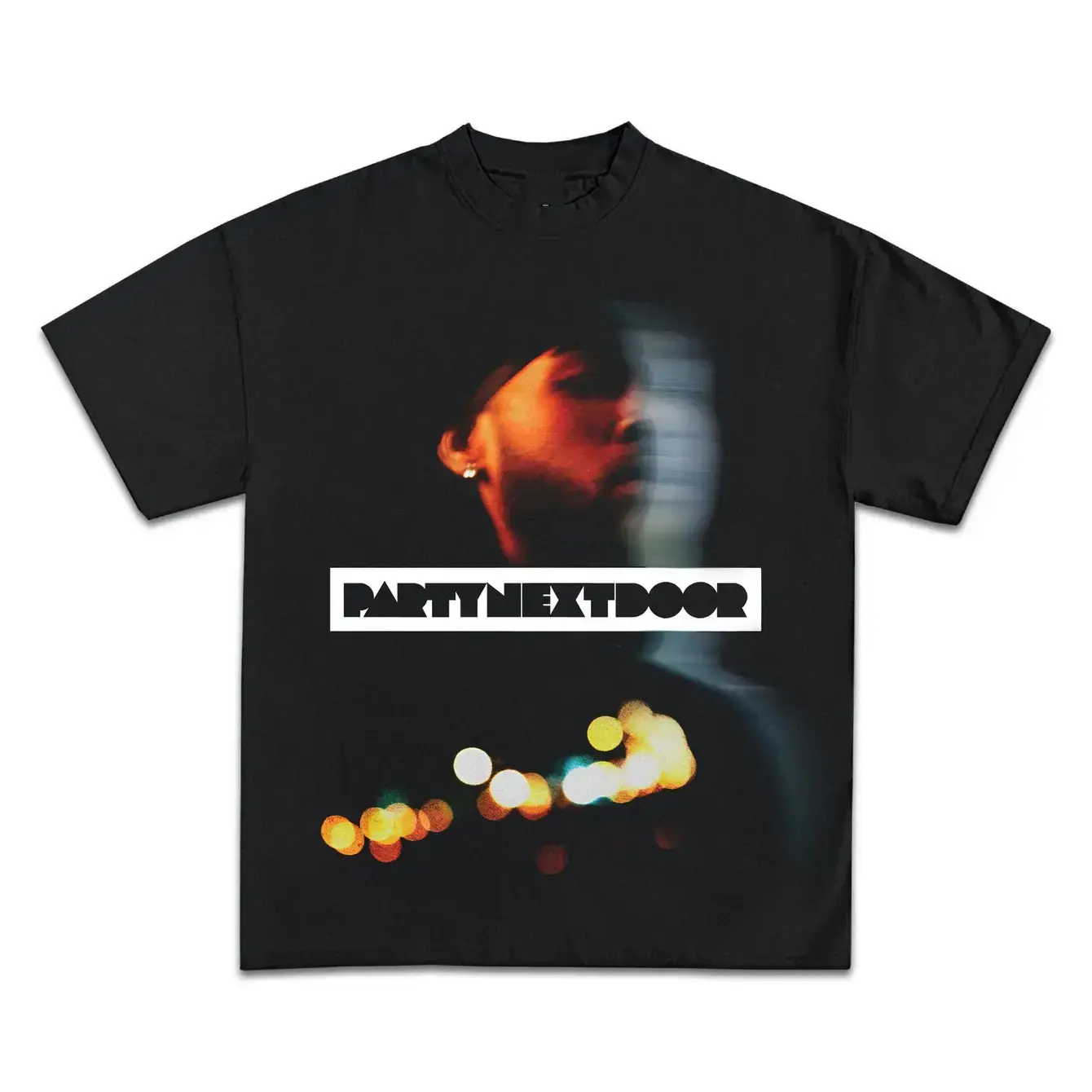 PARTYNEXTDOOR Bootleg Graphic Tee, R and B Singer Album Art Night Lights Photo Print, Vintage Rap Music Streetwear Unisex Cotton T-Shirt