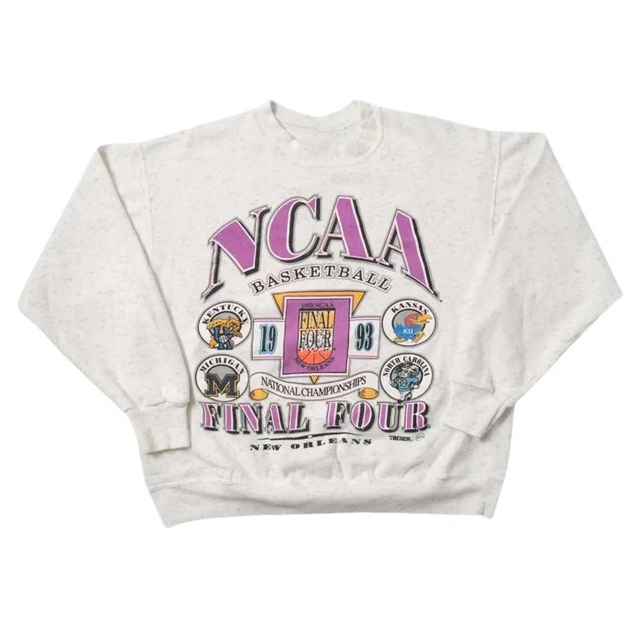 NCAA Basketball 1993 Final Four New Orleans Vintage Style Championship Crewneck Sweatshirt, 90s Sports Tournament Retro Oversized Pullover
