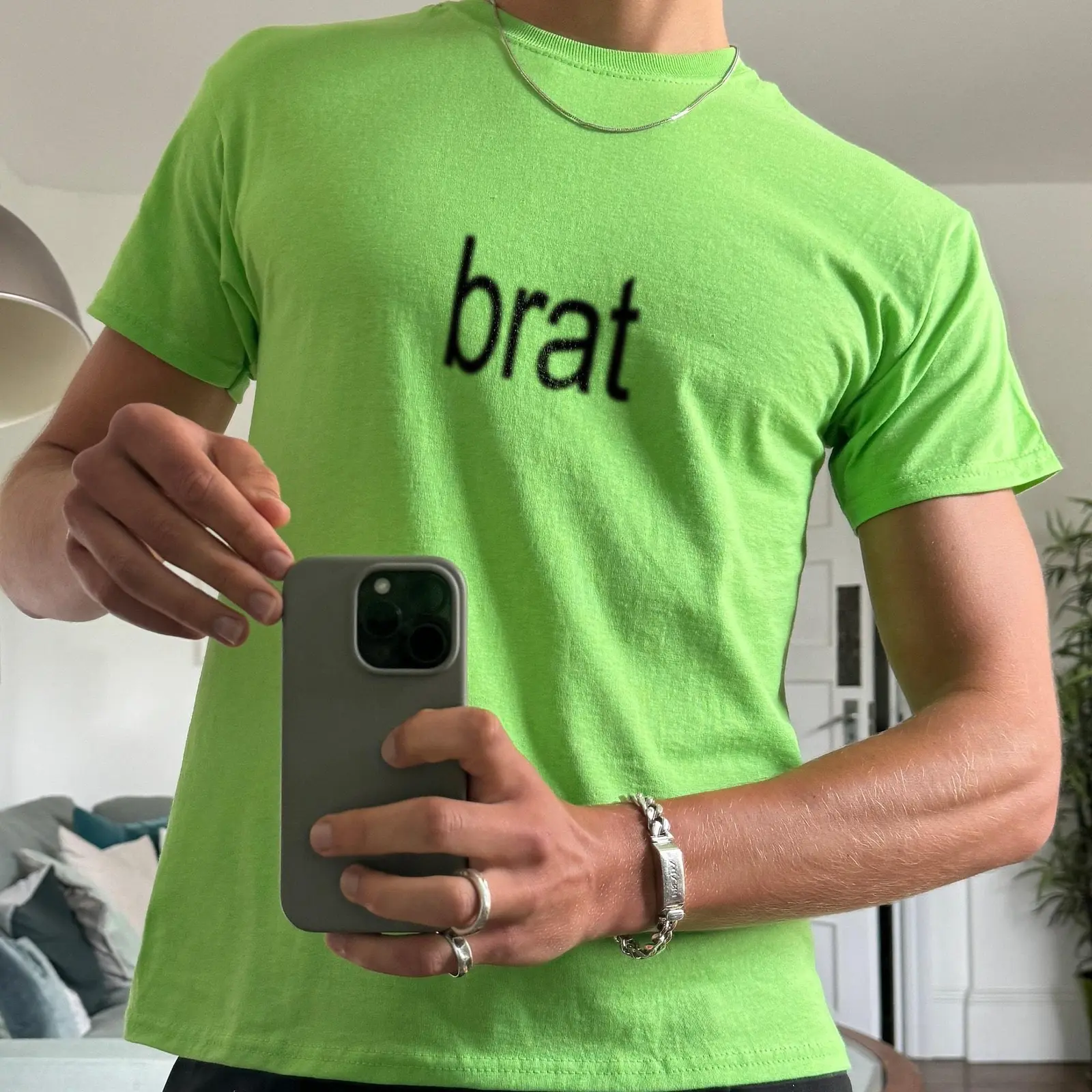 Brat Charlie XCX 90s Baby Tee Style Shirt, Iconic Brat Slogan Y2K Graphic Heavy Cotton Fitted T-Shirt, Pop Music Fan Club Tee for Summer