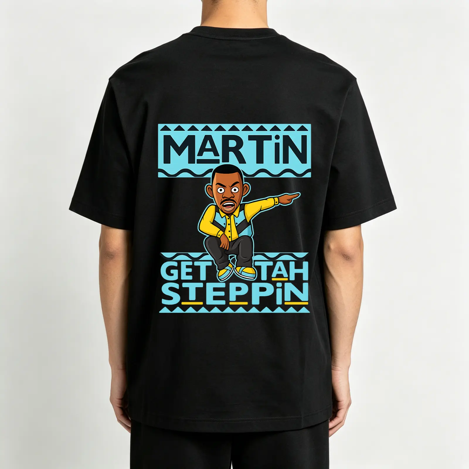 Martin Get Tah Steppin Retro 90s Sitcom Graphic Hoodie and T-Shirt, Funny Vintage Hip Hop Streetwear Pullover Top for Men and Women