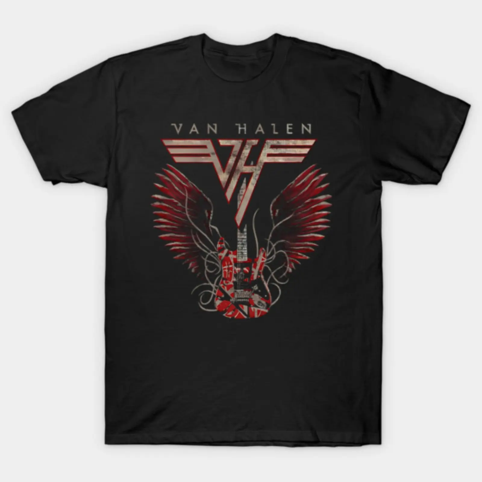 Vintage Van Halen Guitar Wings Eddie Frankenstrat Rock Band Graphic Tee, Retro 80s Hard Rock Music Unisex T-Shirt Sweatshirt and Hoodie