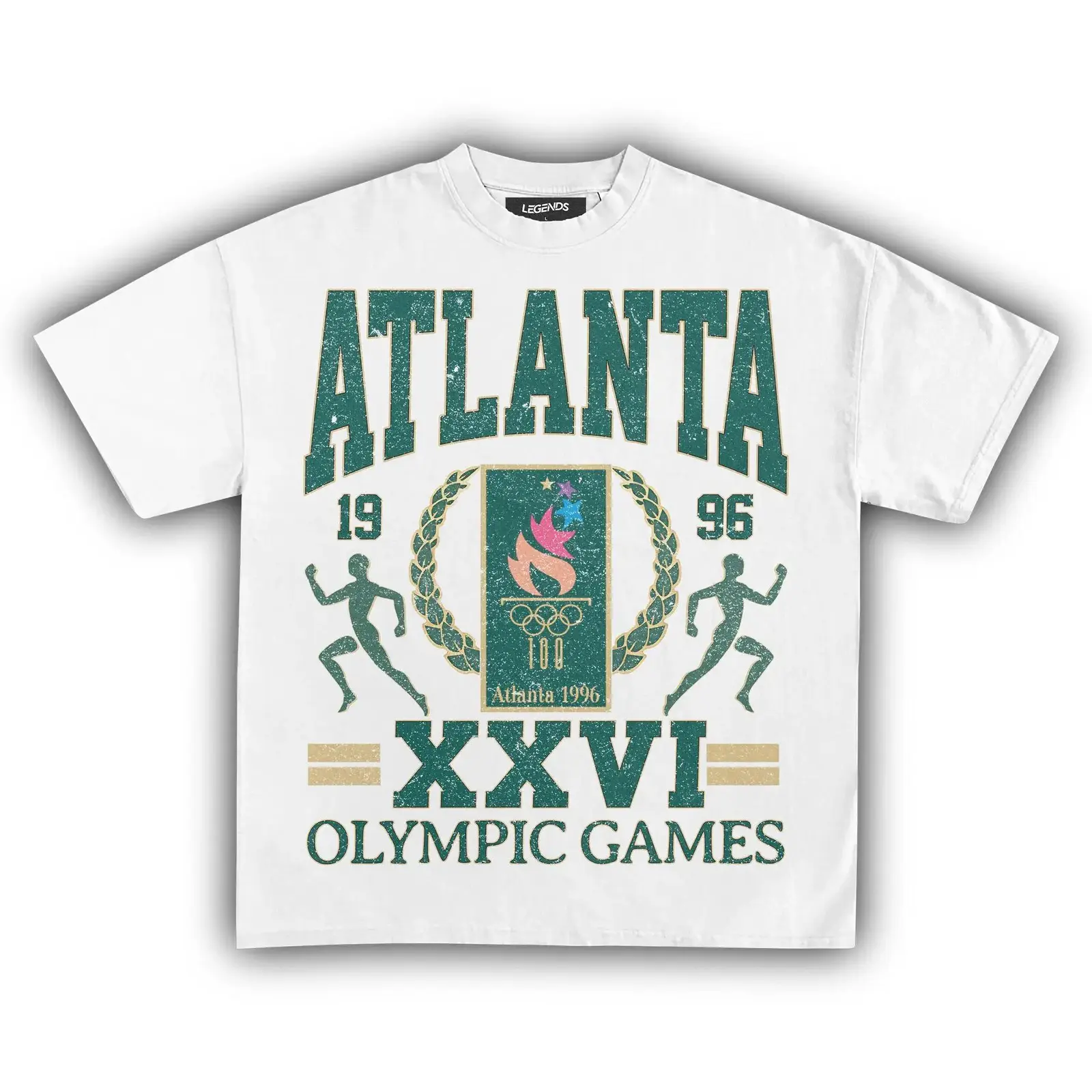 Atlanta 1996 Centennial Summer Games Olympic Graphic Tee, Vintage 96 XXVI Olympic Games Retro Athletic Print Unisex T-Shirt