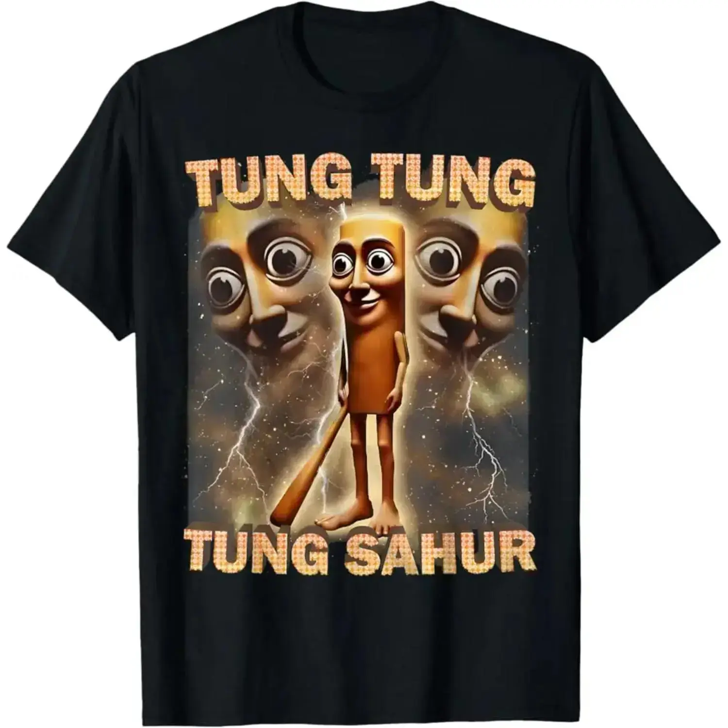 Tung Tung Tung Sahur Funny Italian Brainrot Meme Graphic Tee, Summer Unisex Streetwear Comfortable Cotton T-Shirt for Women and Men