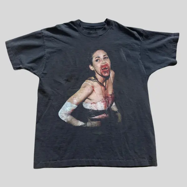 Jennifer's Body Horror Movie Graphic Tee, Vintage Y2K 2000s Retro Horror Film Print Streetwear Unisex Cotton T-Shirt