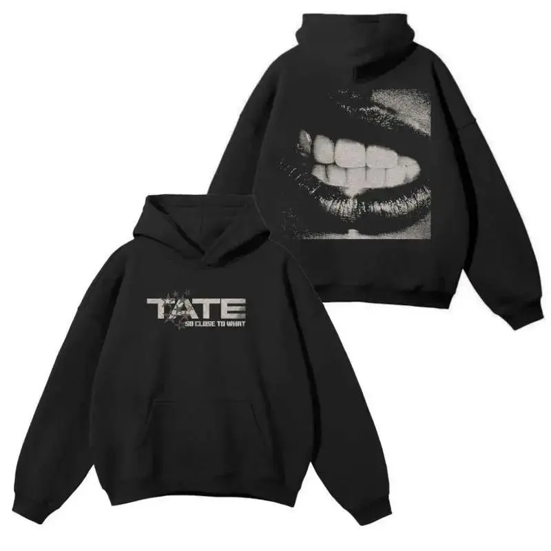 Tate McRae Miss Possessive Tour 2026 So Close To What Concert Merch Hoodie, Think Later Lips Double-Sided Graphic Tee and Sweatshirt
