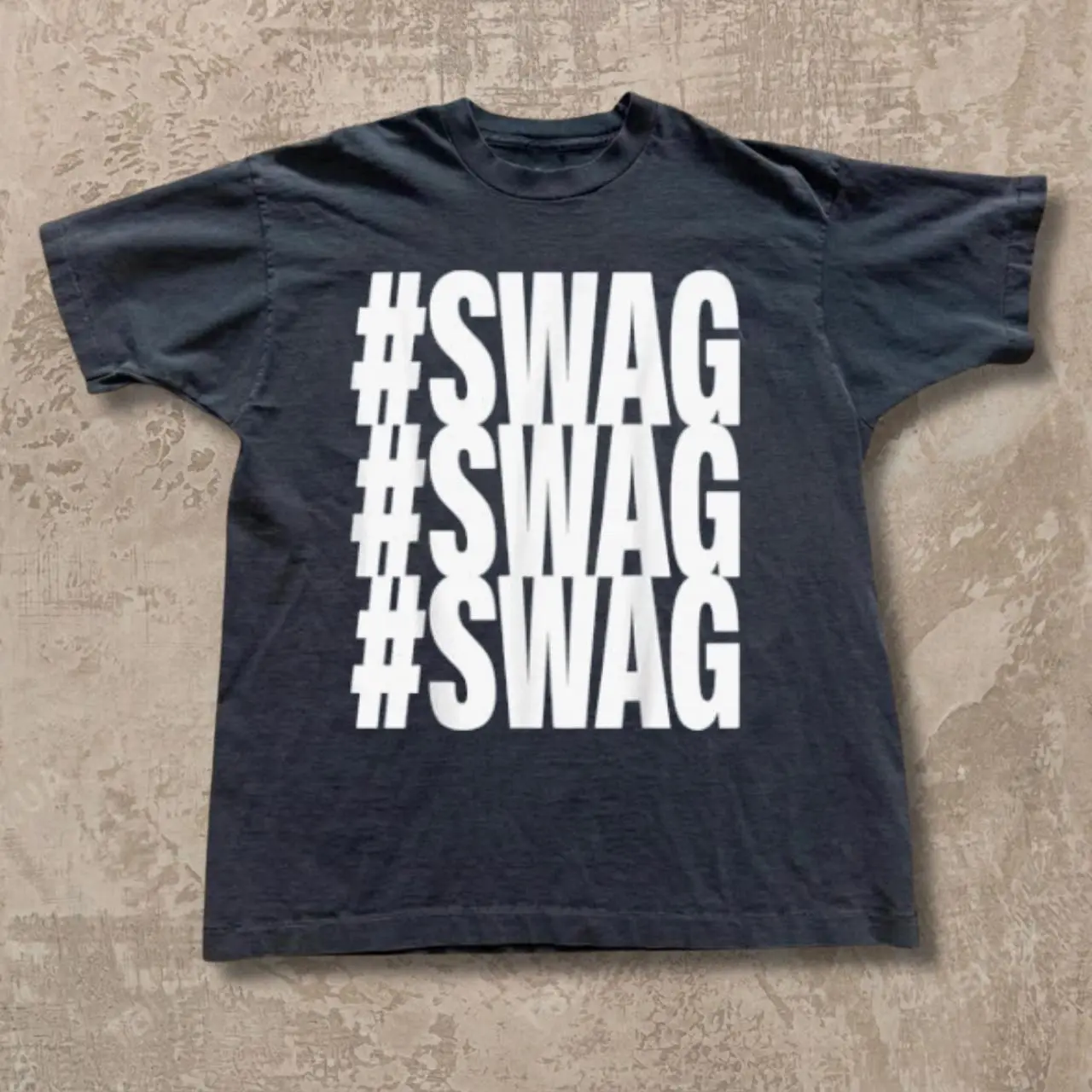 Swag Swag Swag Bold Hashtag Text Graphic Tee, Y2K Gothic Grunge Emo Scene Amity Affliction Style Gamer Streetwear Unisex Gildan T-Shirt