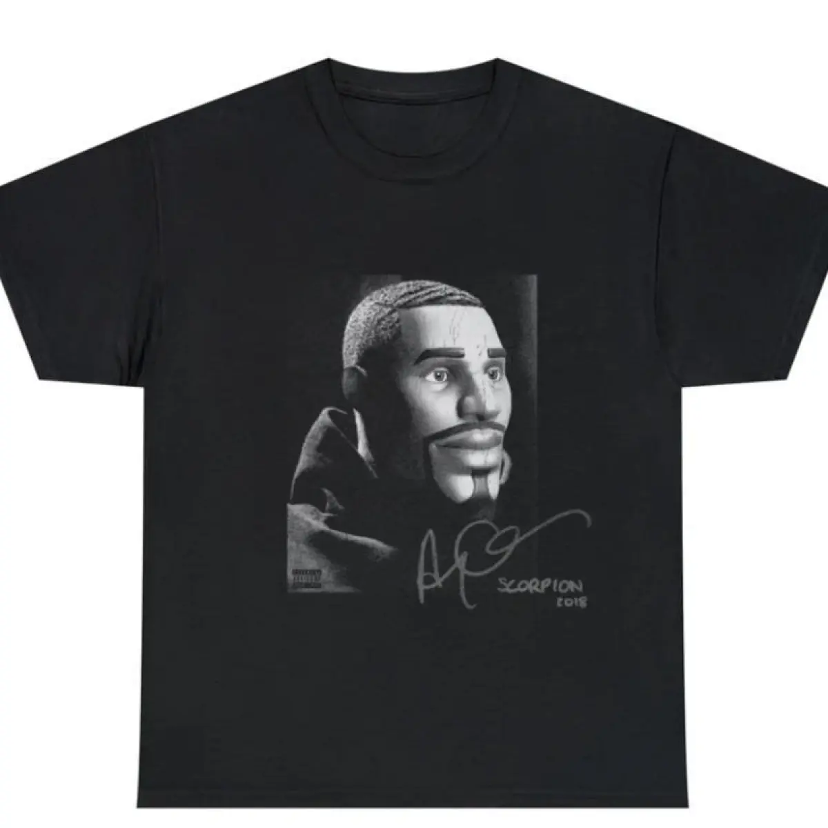 Drake Scorpion 2018 Fortnite Style Album Cover Parody Graphic Tee, Funny Rapper Merch Hip Hop Streetwear Unisex Black Crewneck T-Shirt