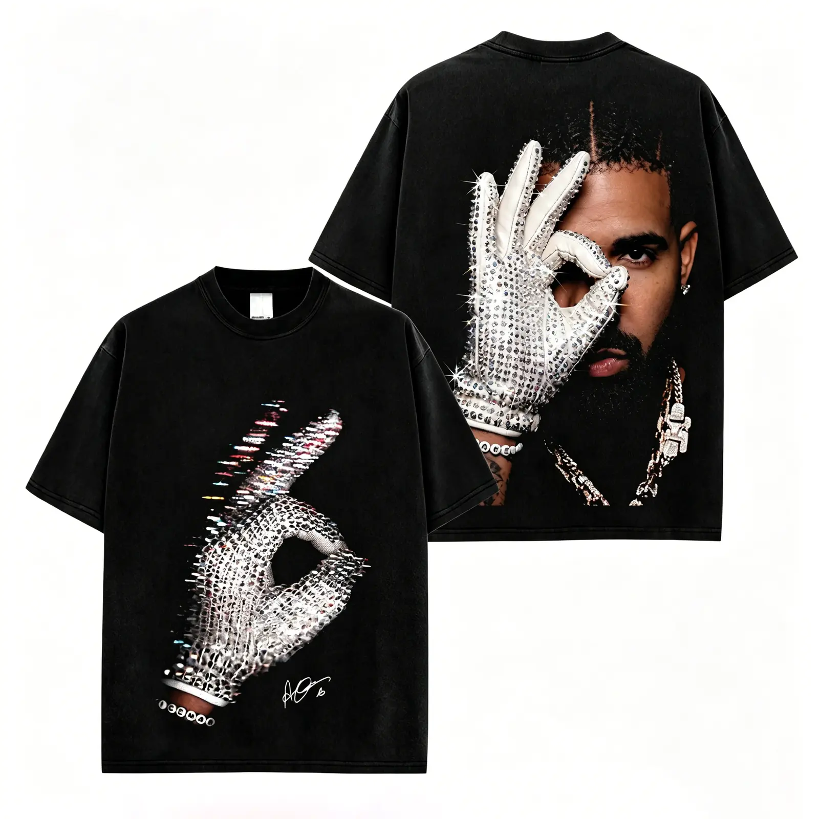 Drake The Iceman 2026 Album Vintage Rap Merch Graphic Tee, Hip Hop Streetwear Distressed Print Double-Sided Oversized Loose Fit T-Shirt