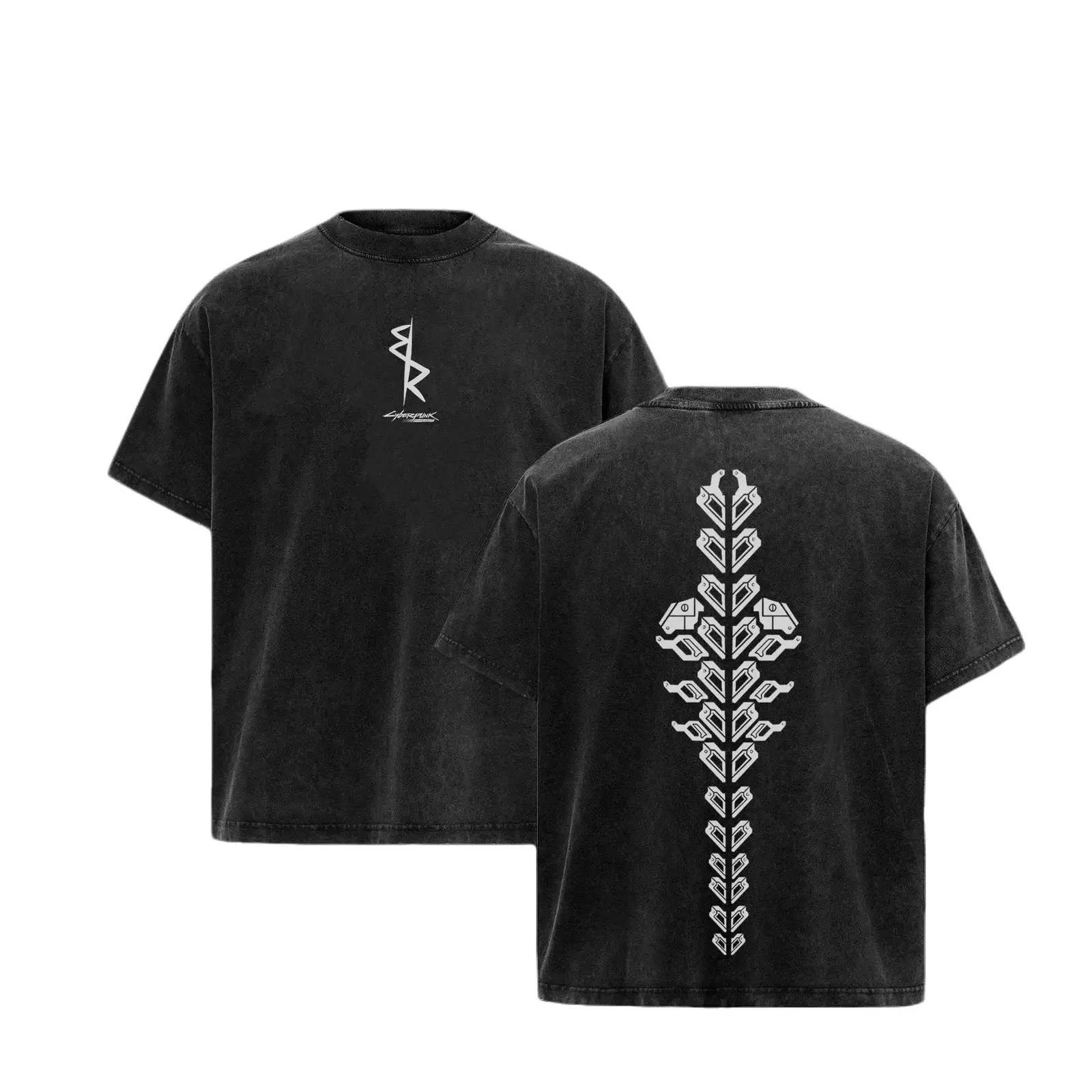Cyberpunk Edgerunners Sandevistan Graphic Tee, David Martinez Anime Acid Washed Oversized Vintage T-Shirt, Retro Y2K Grunge Streetwear