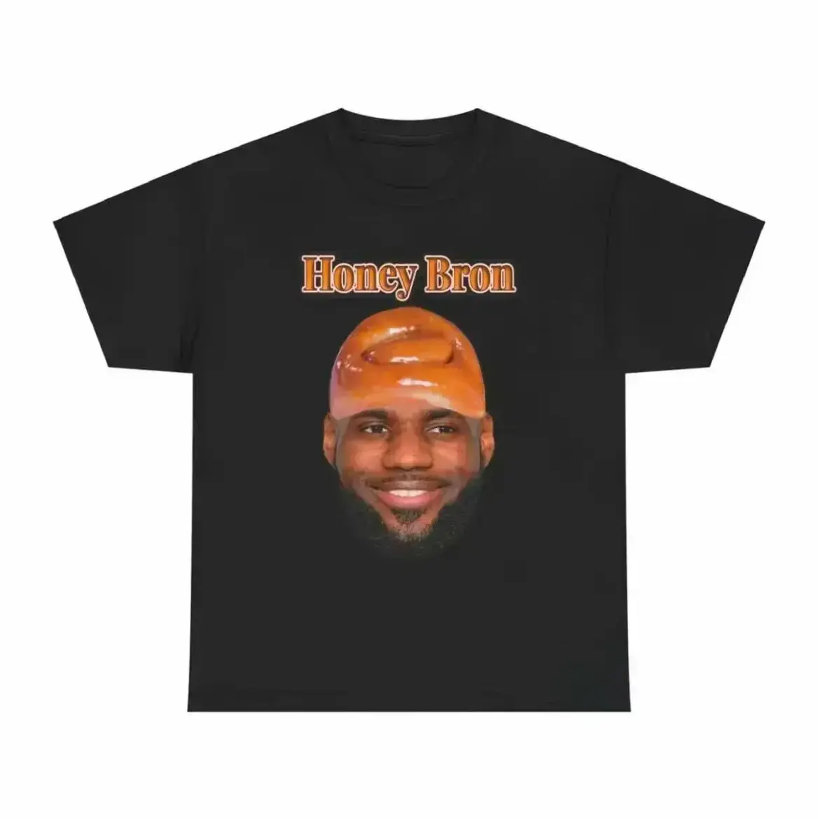 Honey Bron Funny Meme Vintage Graphic Tee, Basketball LeBron James Honey Bun Parody Unisex T-Shirt, Adult Humor Streetwear Menswear