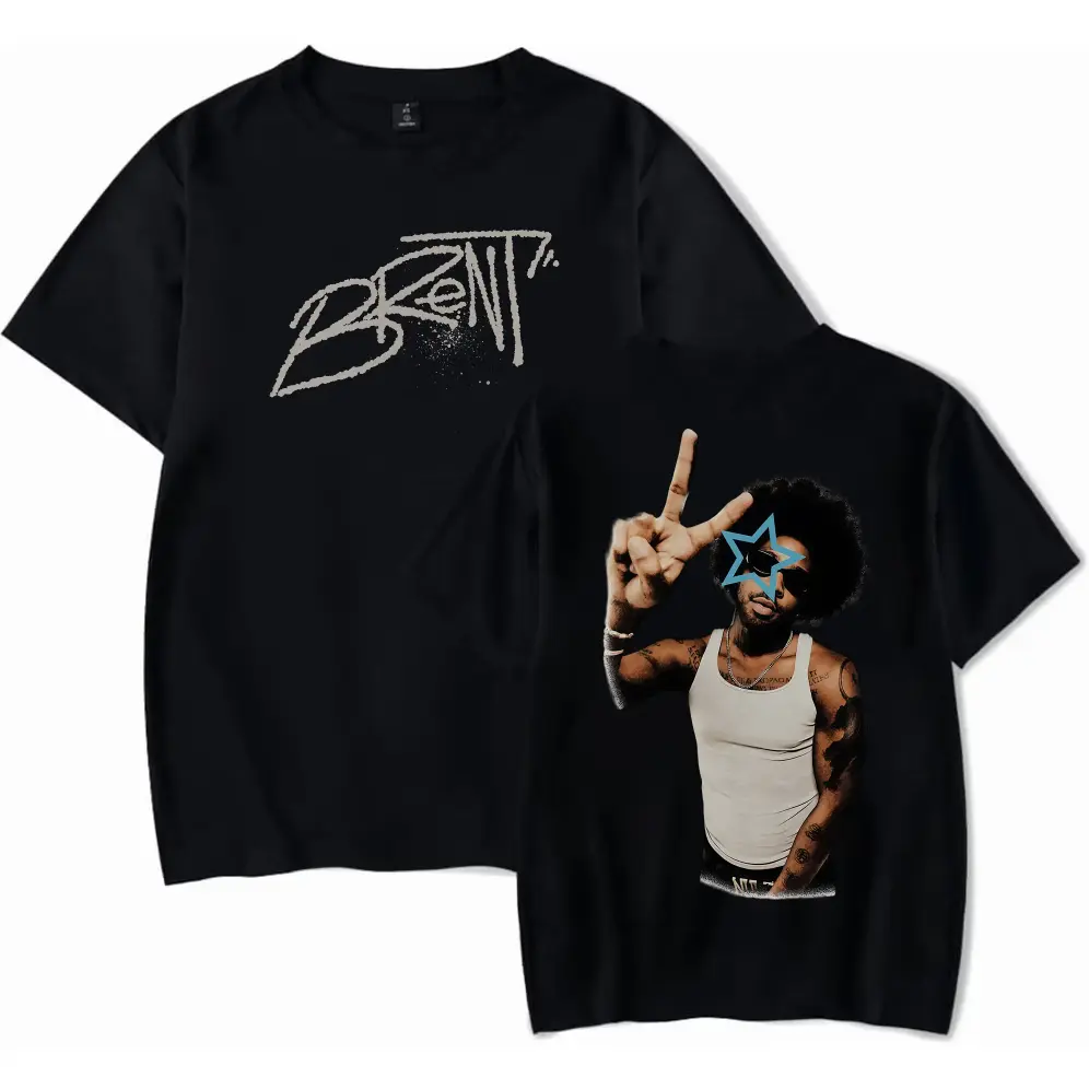 Brent Faiyaz Icon Era Signature Graphic Tee, ISO Supremacy RnB Music Retro Streetwear Two-Sided Loose Boxy Unisex Cotton T-Shirt