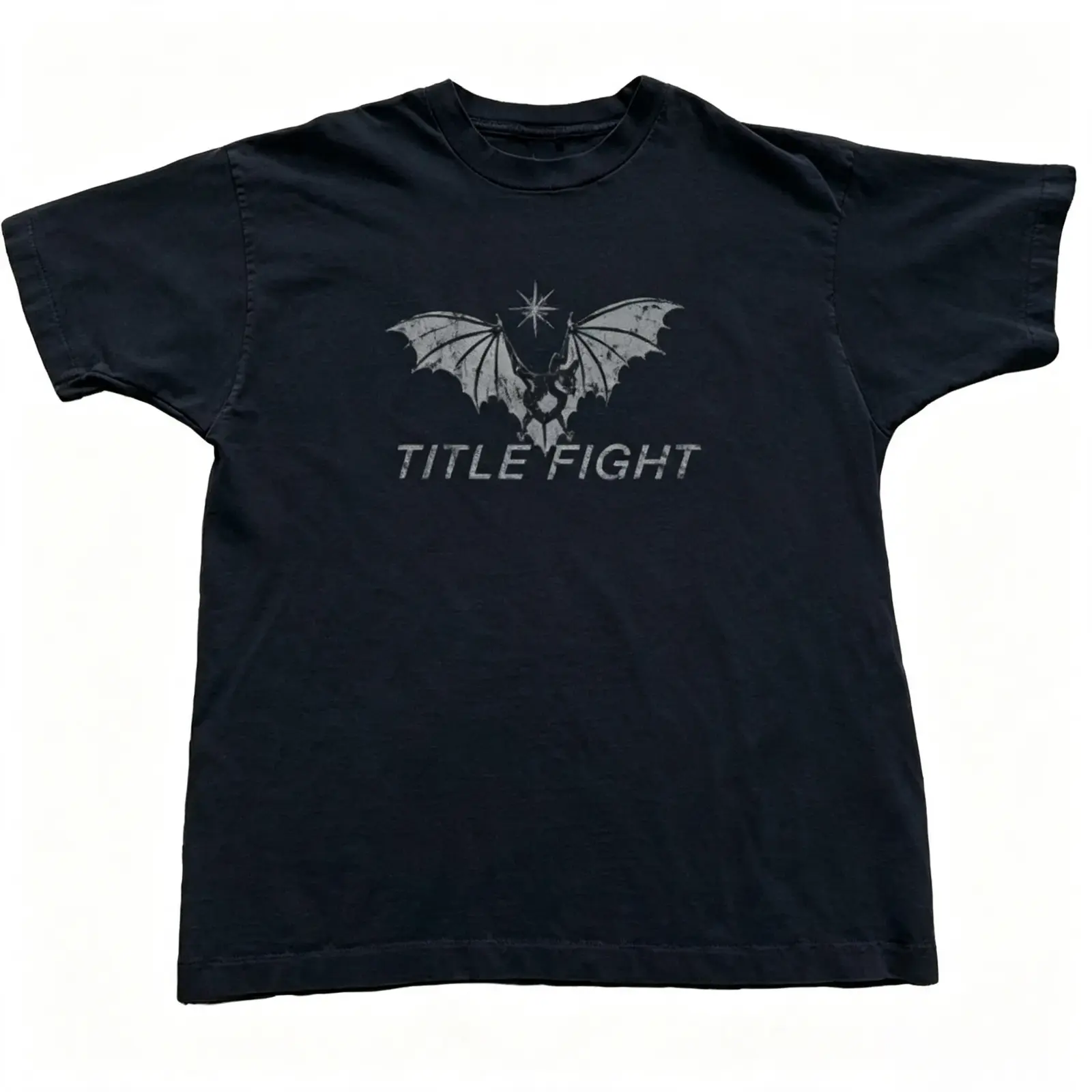 Title Fight Bat Logo Retro Band Graphic Tee, Vintage Punk Rock Hardcore Music Merch Relaxed Fit Cotton Crew Neck Unisex T-Shirt