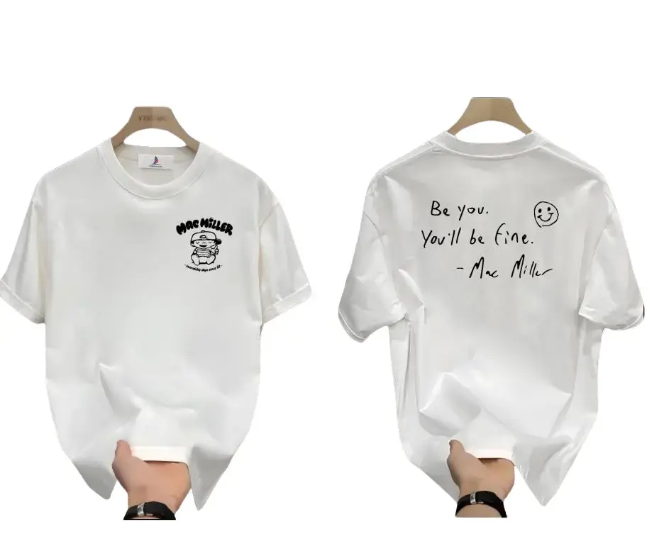 Mac Miller Be You You'll Be Fine Quote Tee, Vintage Retro Hip Hop Rap Rapper Graphic Double-Sided Print Unisex T-Shirt