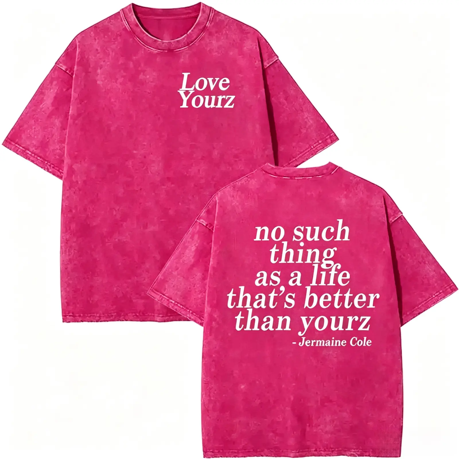 J Cole Dreamville Love Yourz Lyrics Graphic Tee, Vintage Acid Wash Double-Sided Print Distressed Look Streetwear Oversized T-Shirt