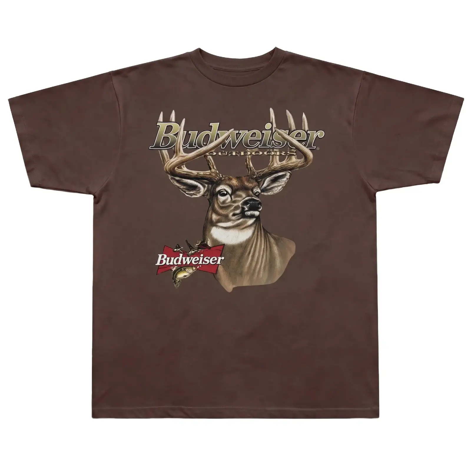 Vintage Budweiser Deer Shirt, Retro Hunting Buck Graphic Tee, Americana Western Country Clothing Y2K Streetwear Unisex Oversized T-Shirt