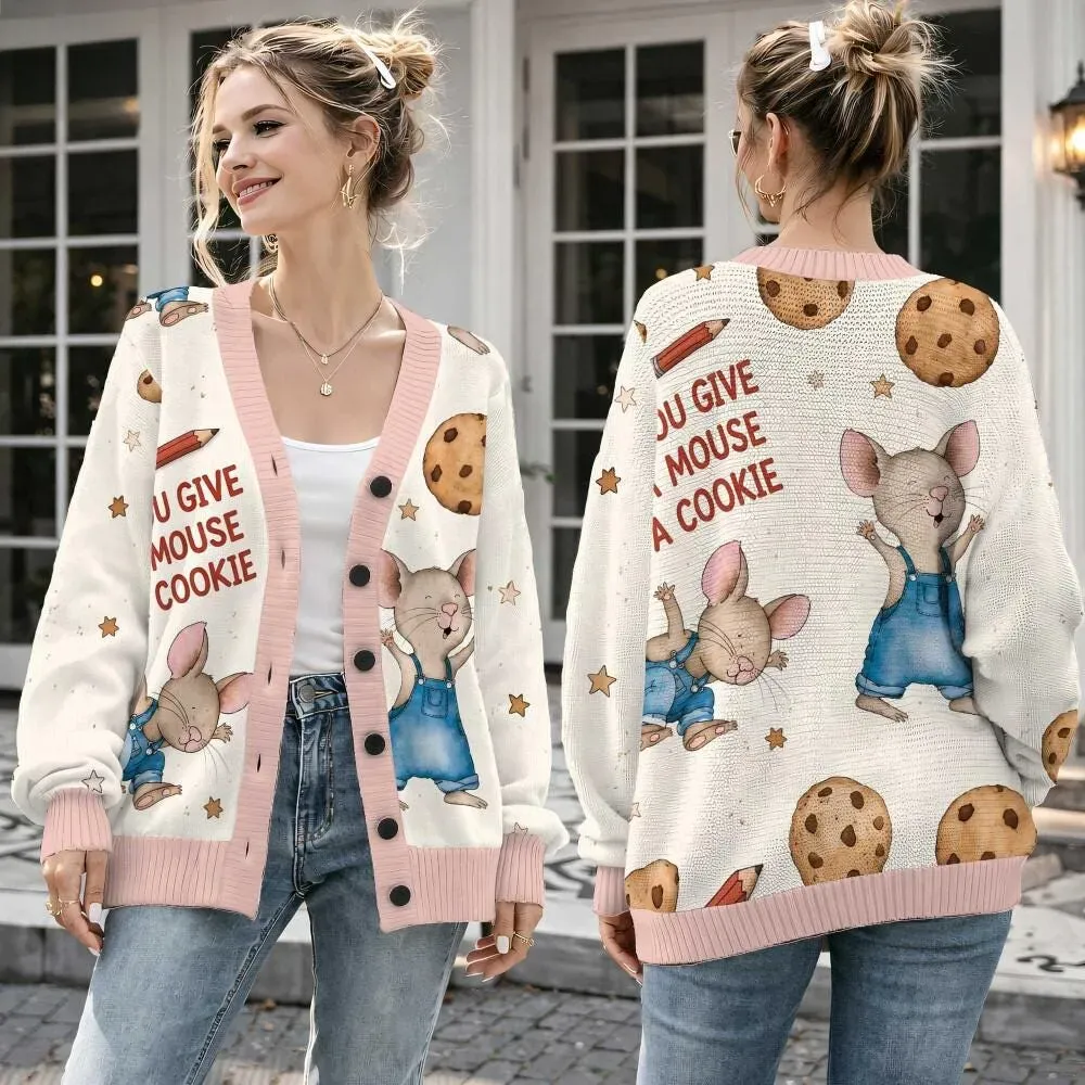 If You Give a Mouse a Cookie Cardigan, Reading Teacher Sweater, Storybook Mouse Cookie Cardigan, Teacher Appreciation Outfit