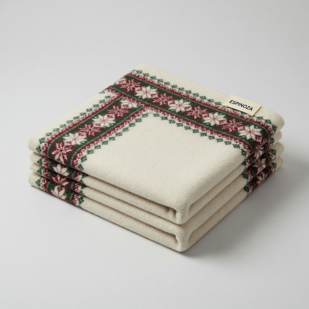 Fair Isle Lap Throw — Ivory