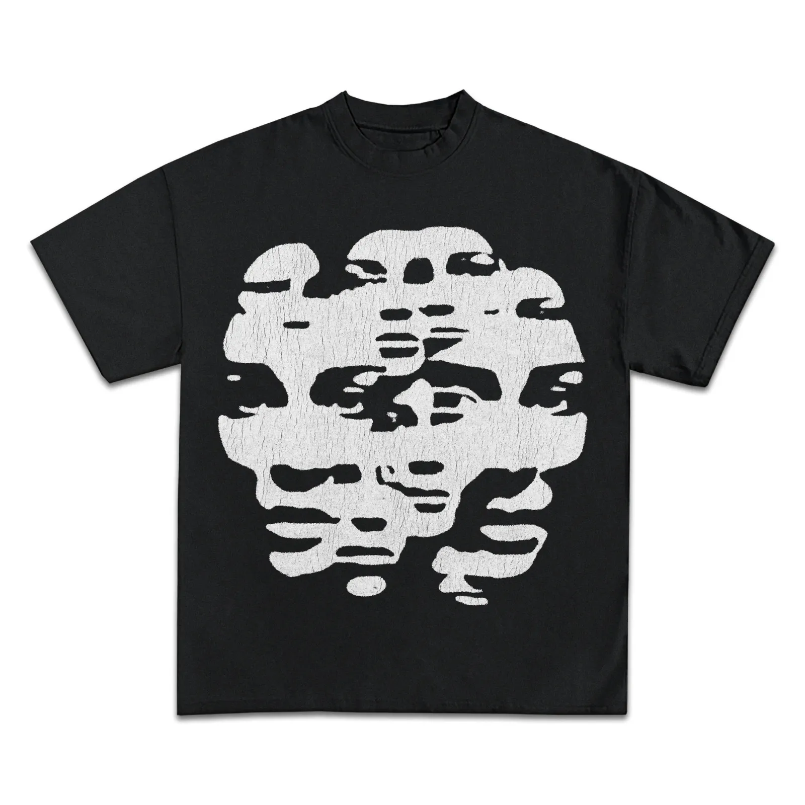 I Am Who I Am Graphic T-Shirt, Hoodie, Sweatshirt, Distorted Faces Quote Back Print Streetwear Oversized Tee Vintage