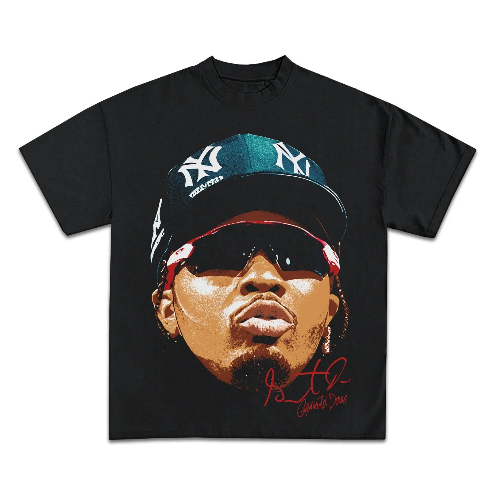 Gervonta Davis Portrait Graphic Tee, Boxing Streetwear T-Shirt, Hoodie and Sweatshirt, Oversized Hip Hop Style Shirt