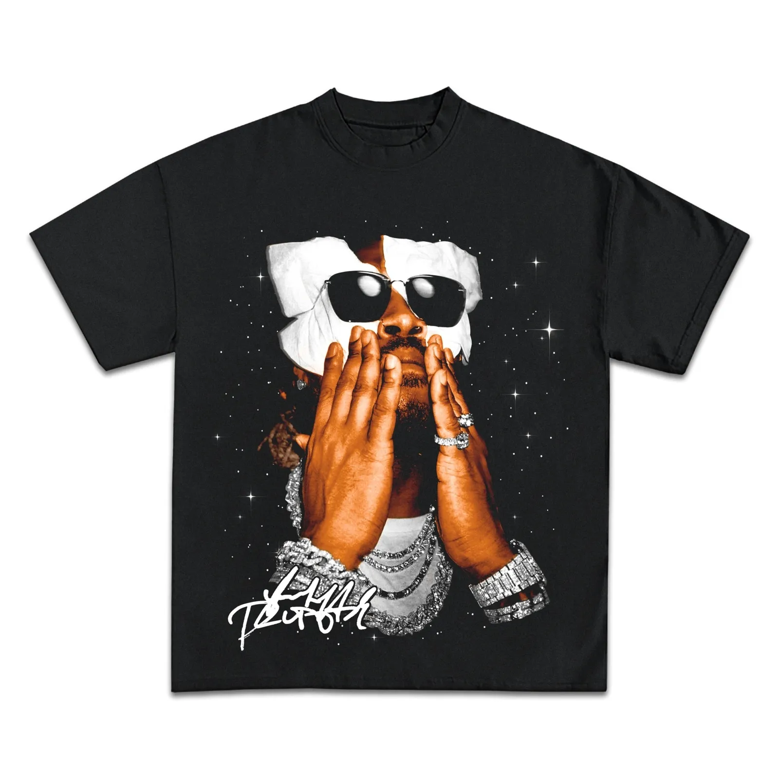 Future Hendrix Rapper Portrait Graphic Tee, Hip Hop T-Shirt, Hoodie and Sweatshirt, Sparkle Jewelry Streetwear Fan Shirt