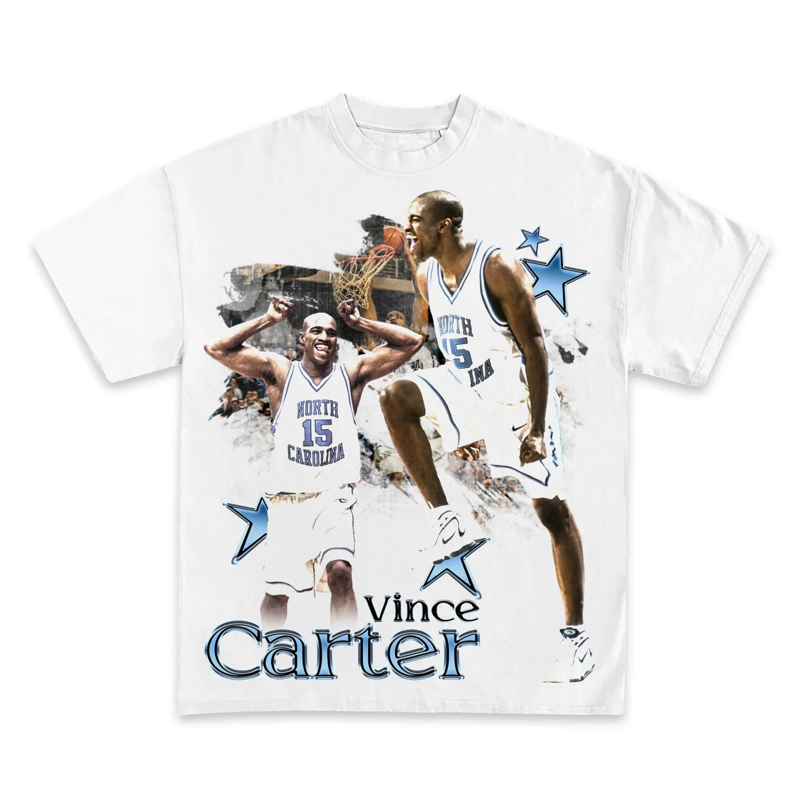 Vince Carter UNC Tar Heels Graphic T-Shirt, Hoodie and Sweatshirt, North Carolina Basketball Vintage Streetwear Tee