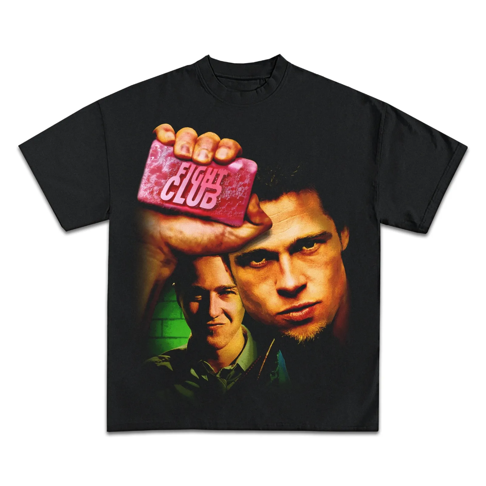 Fight Club Graphic T-Shirt, Movie Poster Soap Bar Portrait Tee, Hoodie, Sweatshirt, Vintage 90s Cult Film Streetwear