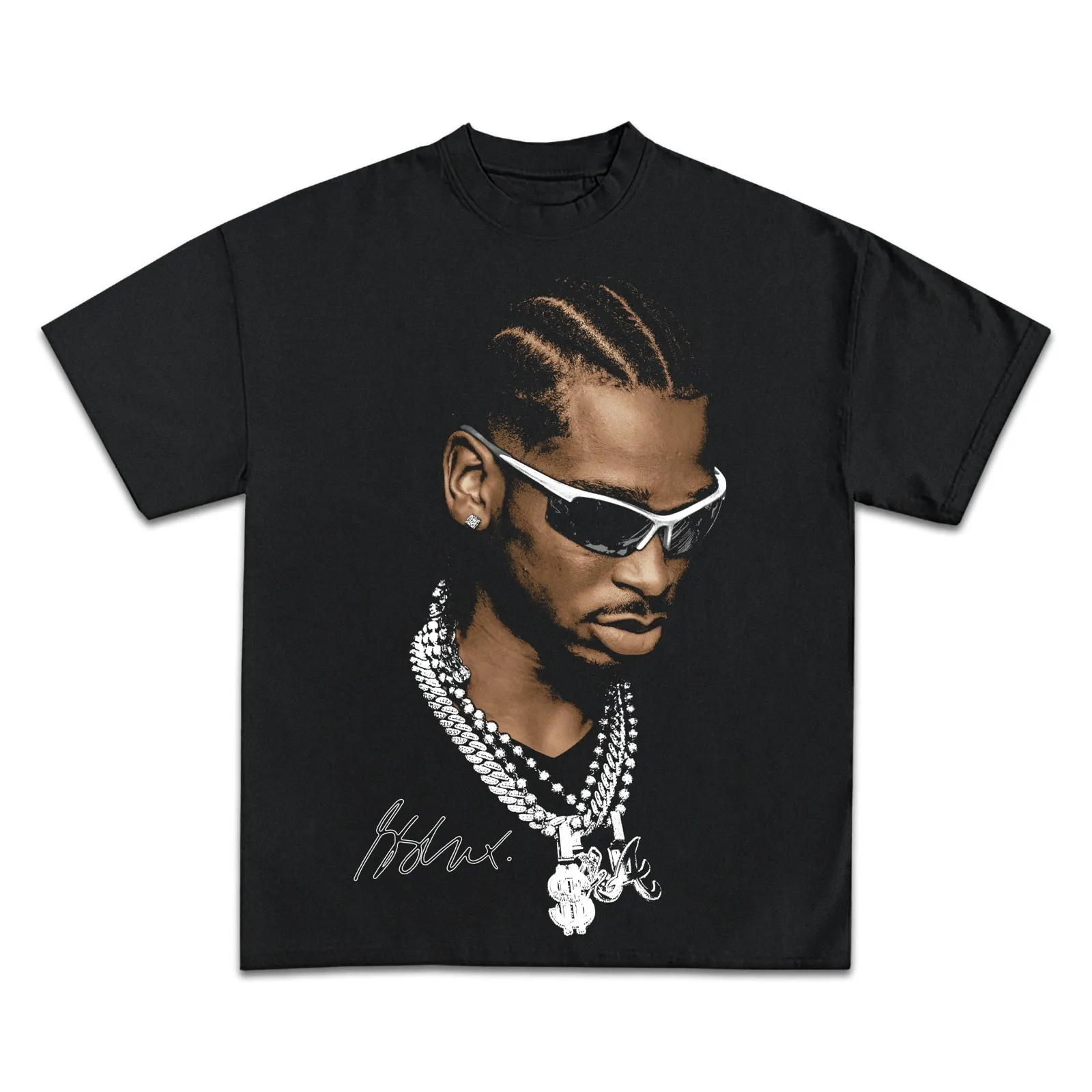 Shai Gilgeous-Alexander Graphic T-Shirt, Hoodie and Sweatshirt, Braids and Chains Portrait, Basketball Streetwear Tee