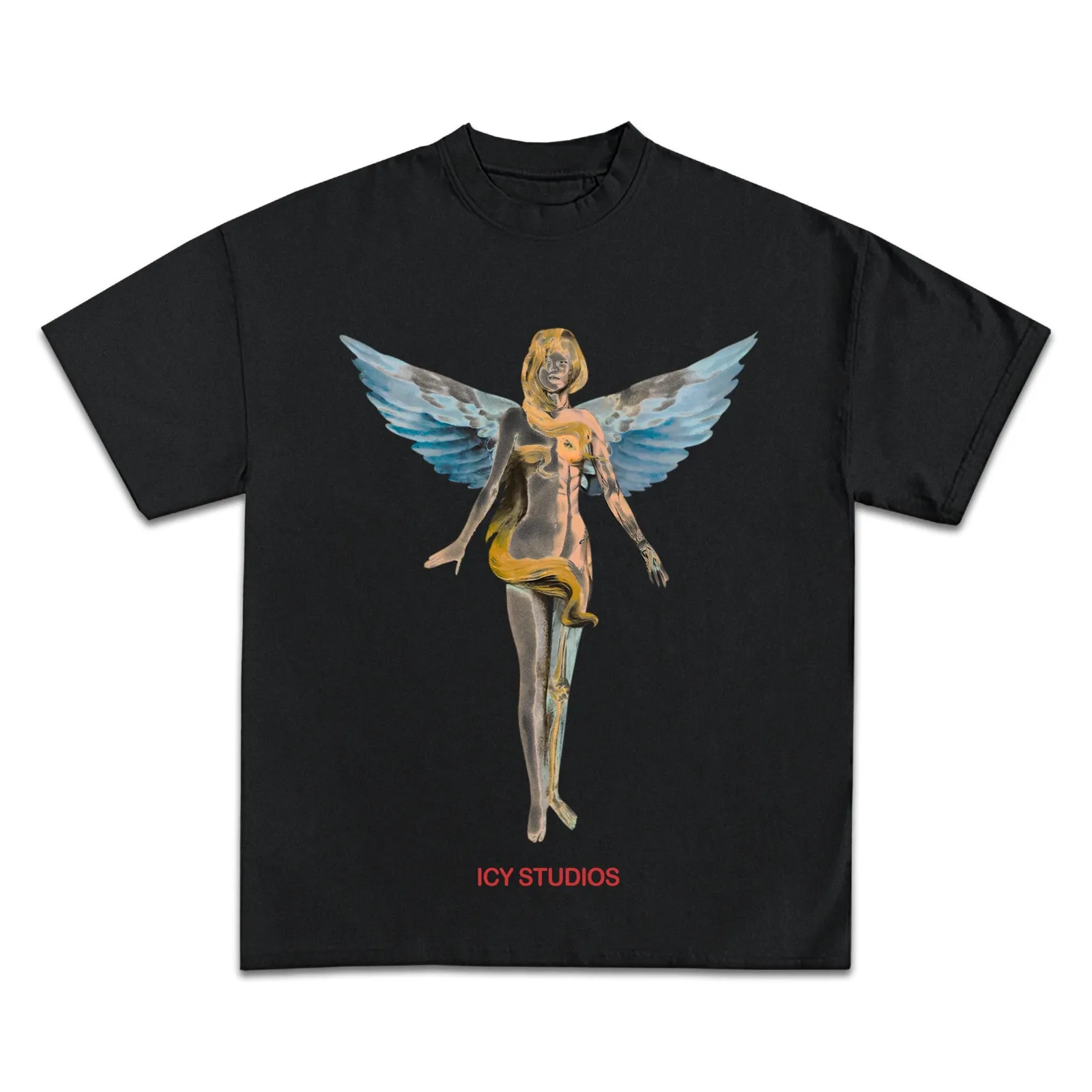 Angel Rebirth Graphic T-Shirt, Winged Figure Surreal Art Streetwear Tee, Hoodie, Sweatshirt, Vintage Alternative Oversized