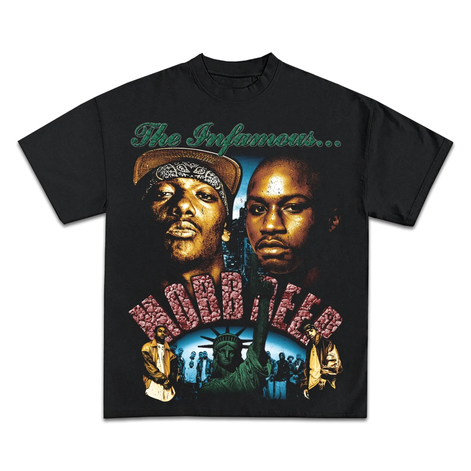 Mobb Deep The Infamous Graphic T-Shirt, Hoodie, Sweatshirt, Vintage Hip Hop Rap Tee 90s Bootleg Style Rapper Tee