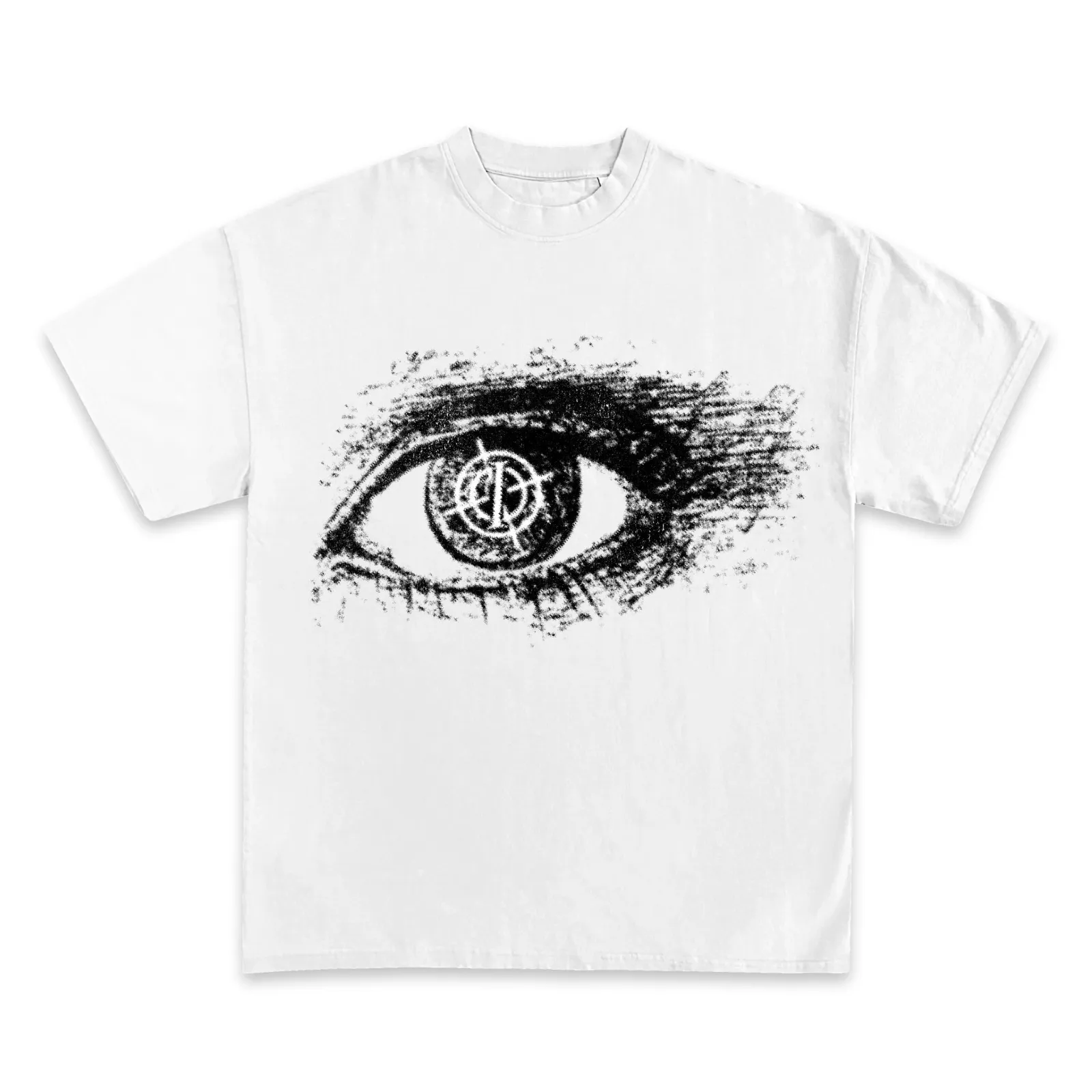 Lucid Gaze Eye Graphic T-Shirt, Sketch Crosshair Pupil Tee, Hoodie and Sweatshirt, Dark Art Alternative Streetwear