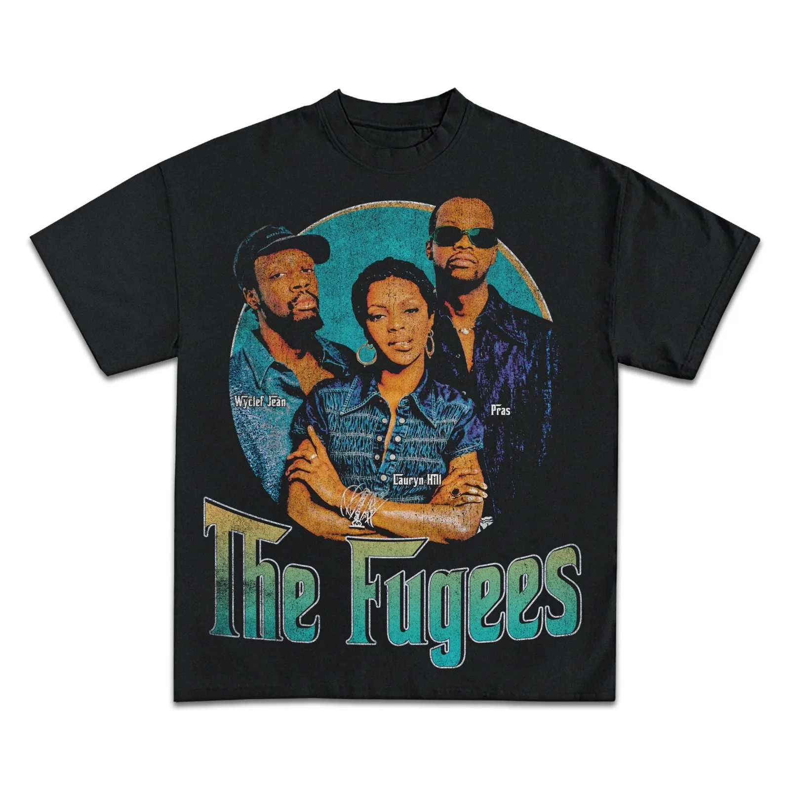 The Fugees Graphic T-Shirt Hoodie Sweatshirt, Lauryn Hill Wyclef Jean Pras, Camp Refugee The Score 90s Hip Hop Tee