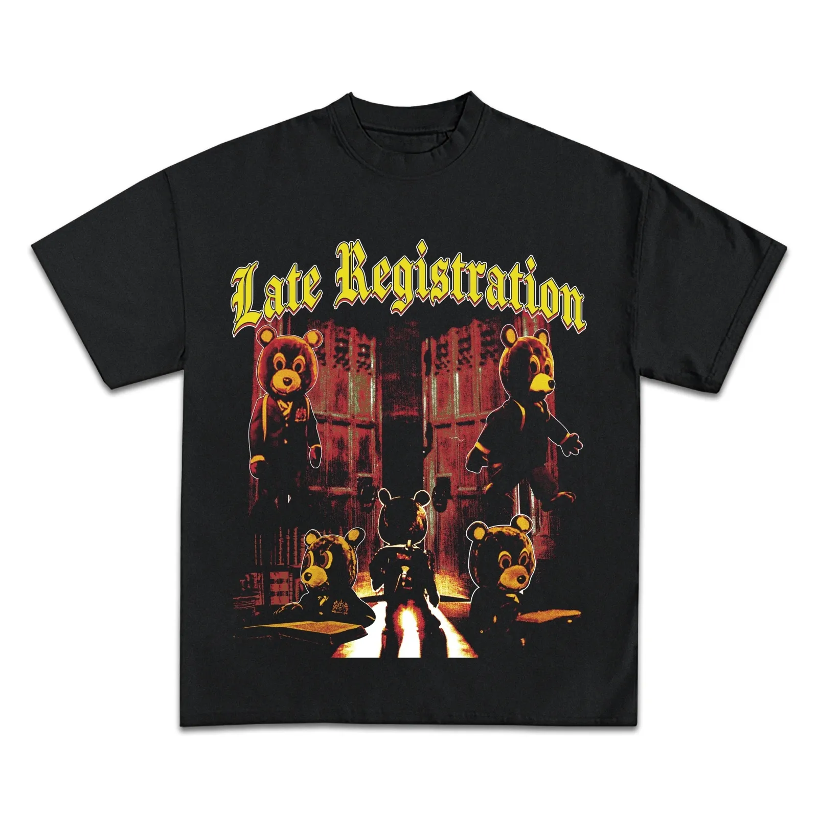 Late Registration Kanye West Graphic Tee, Vintage Hip Hop Album Streetwear Hoodie, Sweatshirt, Dropout Bear Art
