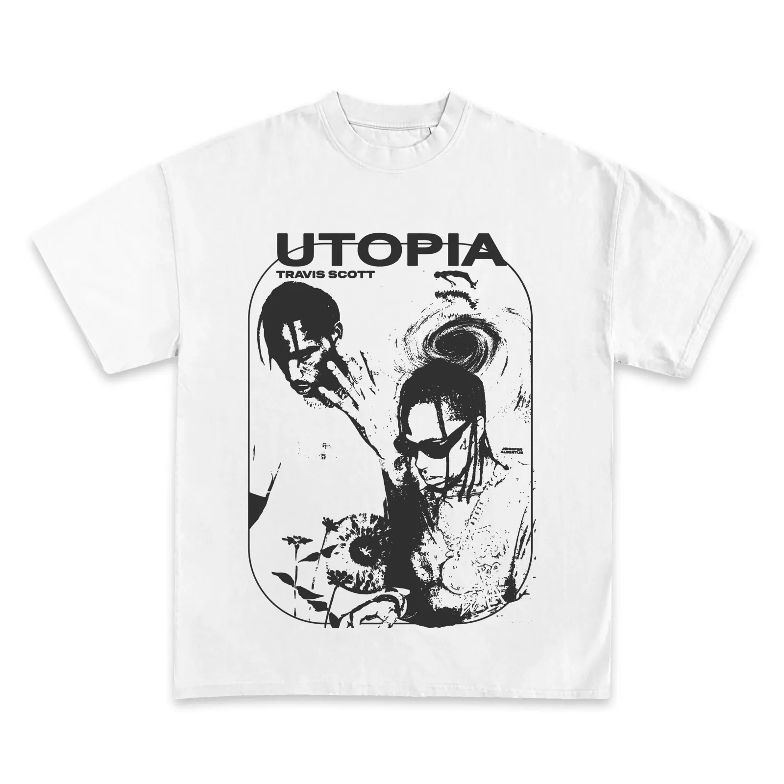 Travis Scott Utopia Graphic Tee, T-Shirt Hoodie Sweatshirt, Streetwear Hip Hop Rap Album Art Vintage Oversized Tee
