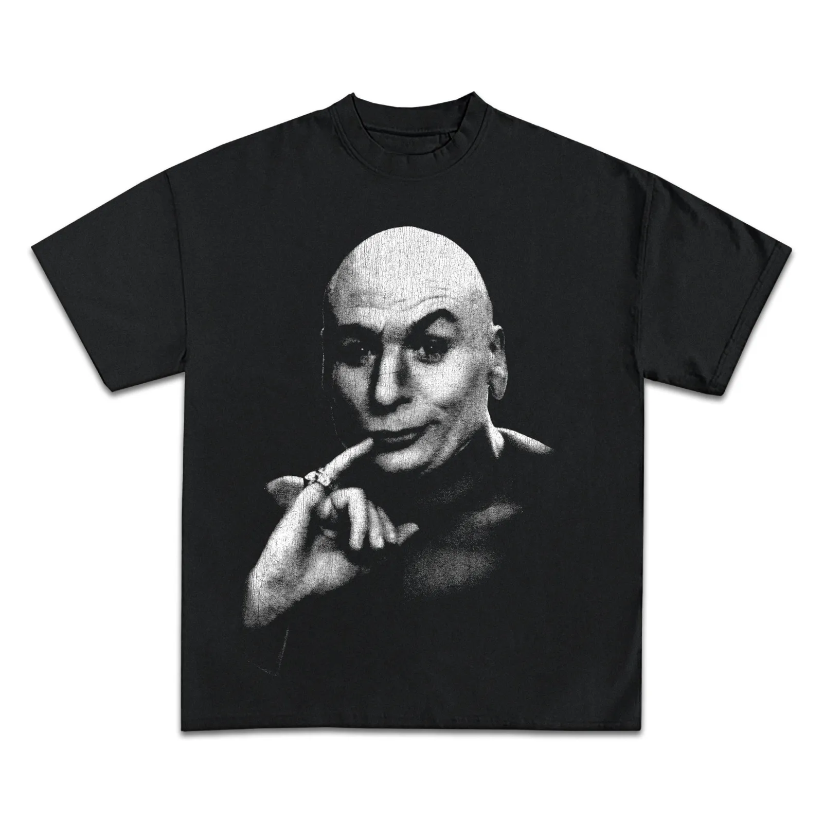 Austin Powers Dr. Evil Movie Graphic T-Shirt, Hoodie, Sweatshirt, Black And White Comedy Villain Portrait, Vintage Tee