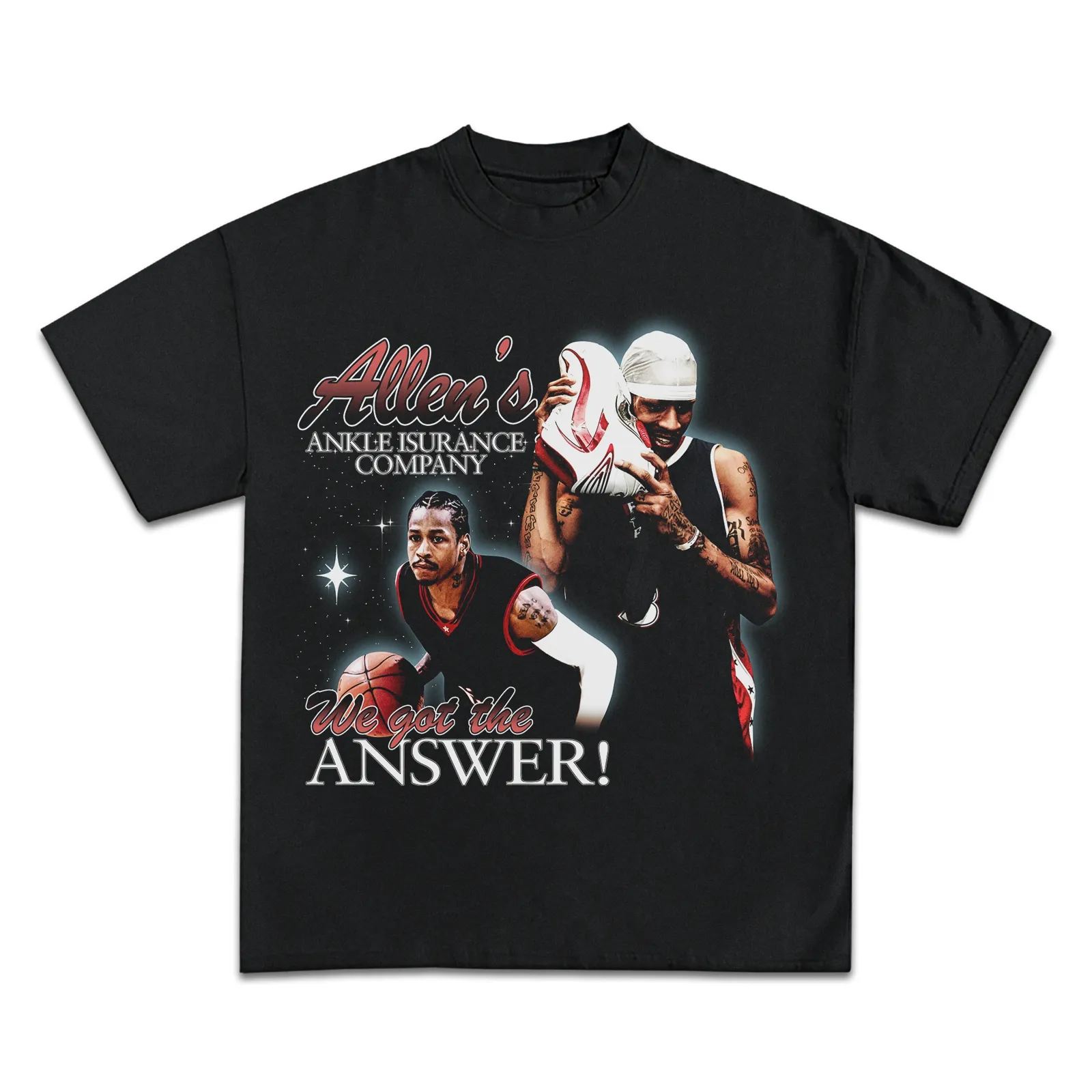 Allen Iverson Ankle Insurance Graphic Tee, Hoodie, Sweatshirt, Basketball Parody Bootleg Style Streetwear Vintage Shirt