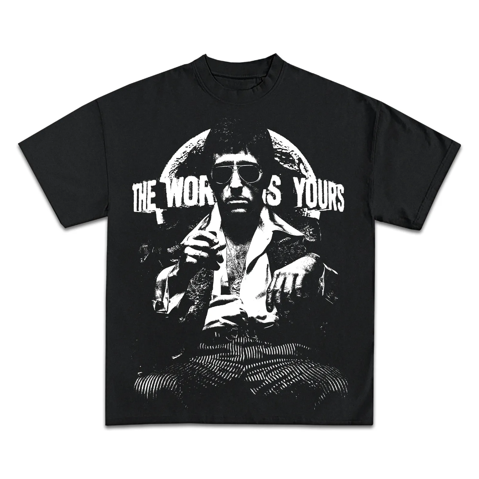 Scarface The World Is Yours Graphic Tee, Movie Poster Style T-Shirt, Hoodie and Sweatshirt, Vintage Streetwear