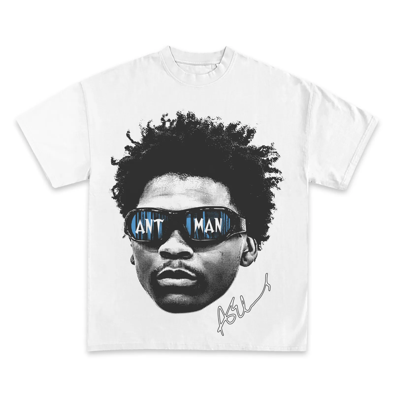 Anthony Edwards Ant Man Graphic T-Shirt, Hoodie and Sweatshirt, Black and White Portrait, Basketball Streetwear Tee