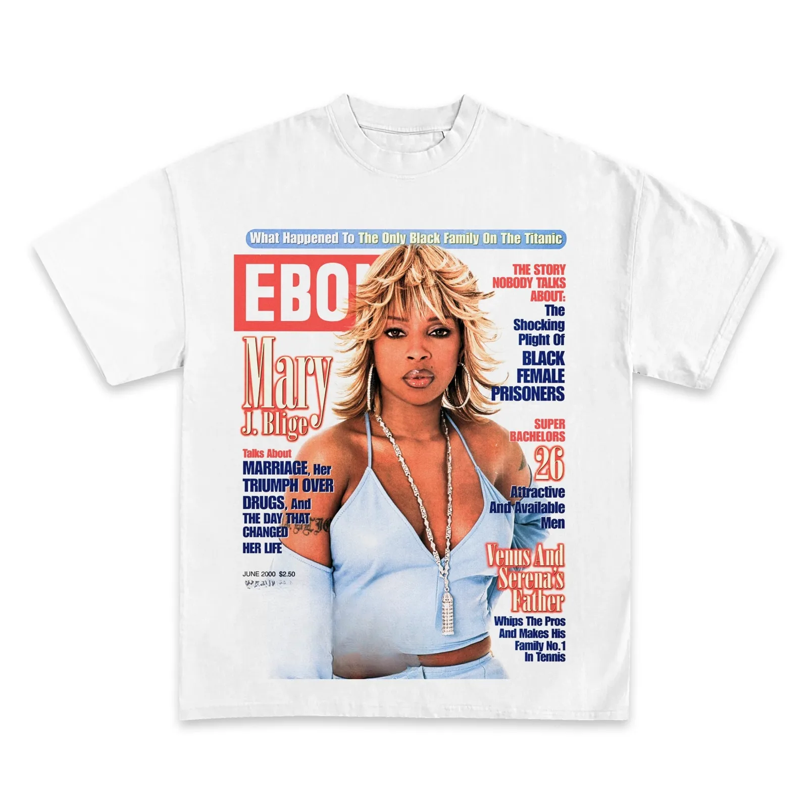 Mary J. Blige Ebony Magazine Cover Graphic Tee, Hoodie, Sweatshirt, Vintage 90s Hip Hop R&B Streetwear Style Gift