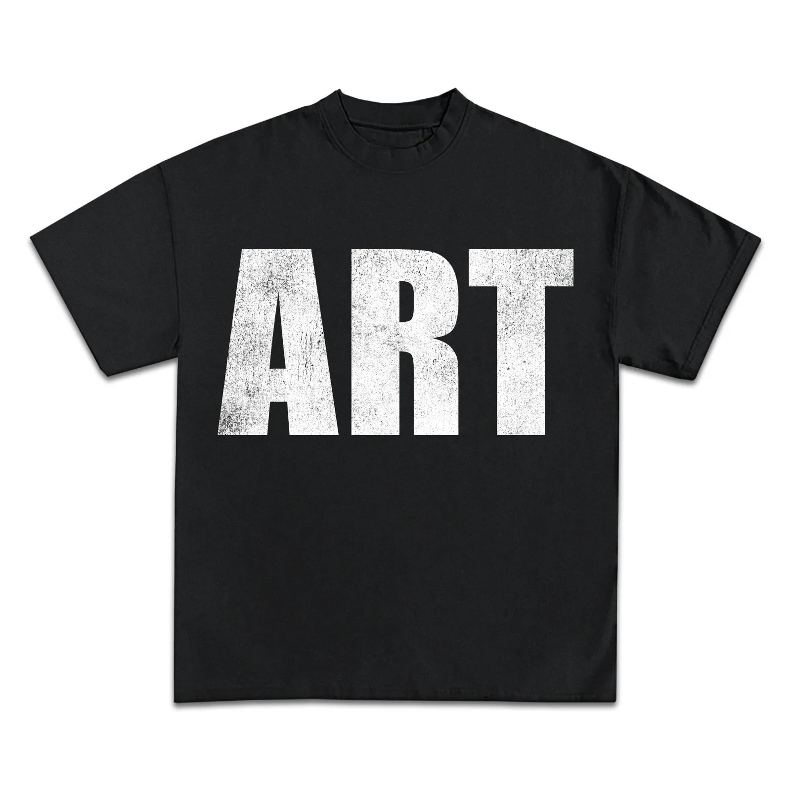 Art Graphic Tee, Bold Distressed Text Streetwear Hoodie, Sweatshirt, Minimalist Typography Oversized Fit Style