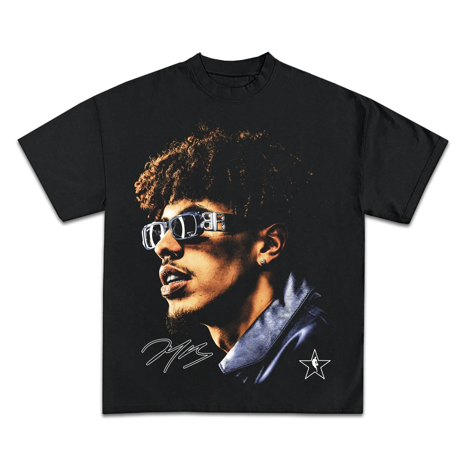 LaMelo Ball Graphic Tee, Hoodie, Sweatshirt, Oversized Streetwear NBA Basketball Player Portrait Design Tee Unisex Fit