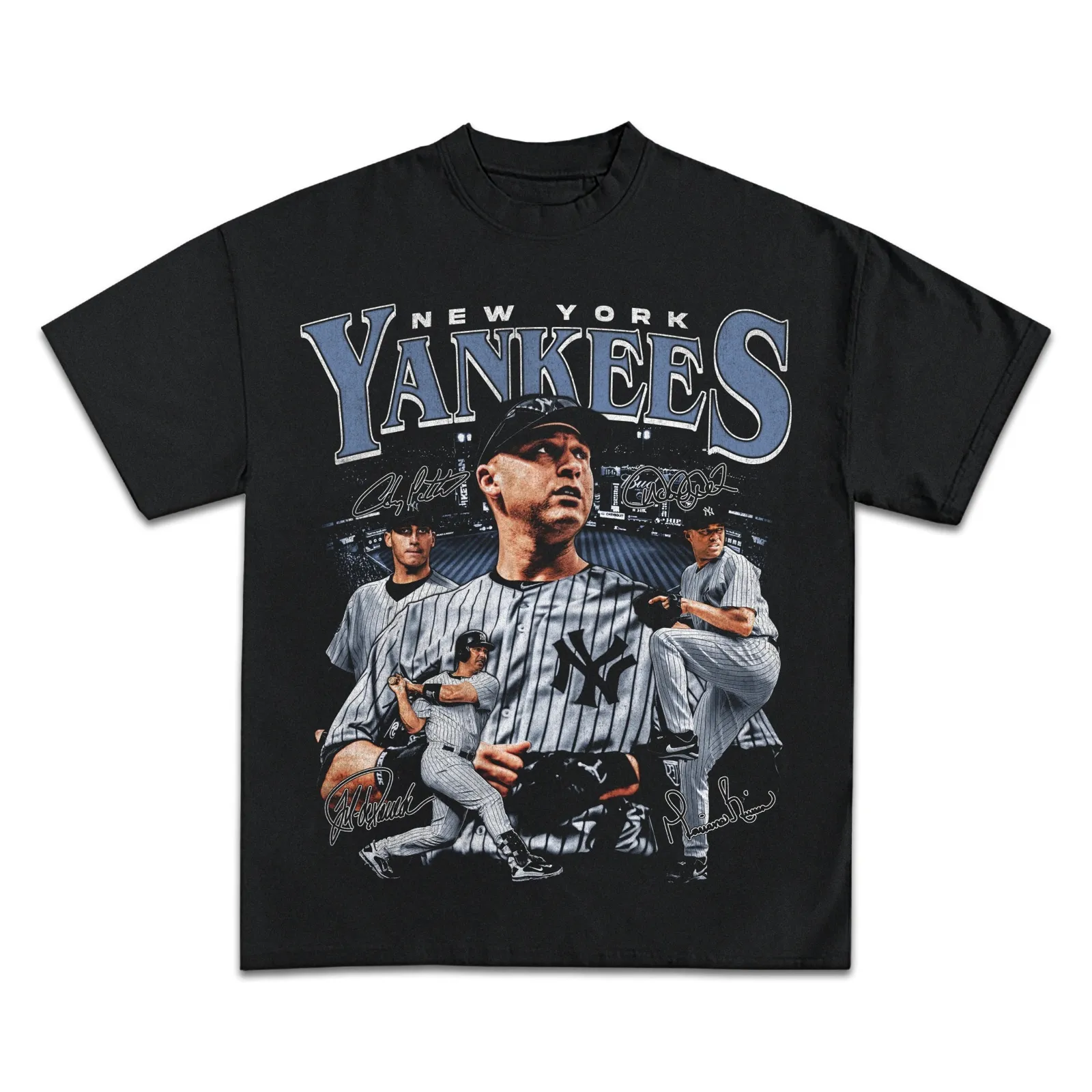 New York Yankees Graphic Tee, Hoodie, Sweatshirt, Baseball Vintage Bootleg Style Streetwear Player Collage Shirt