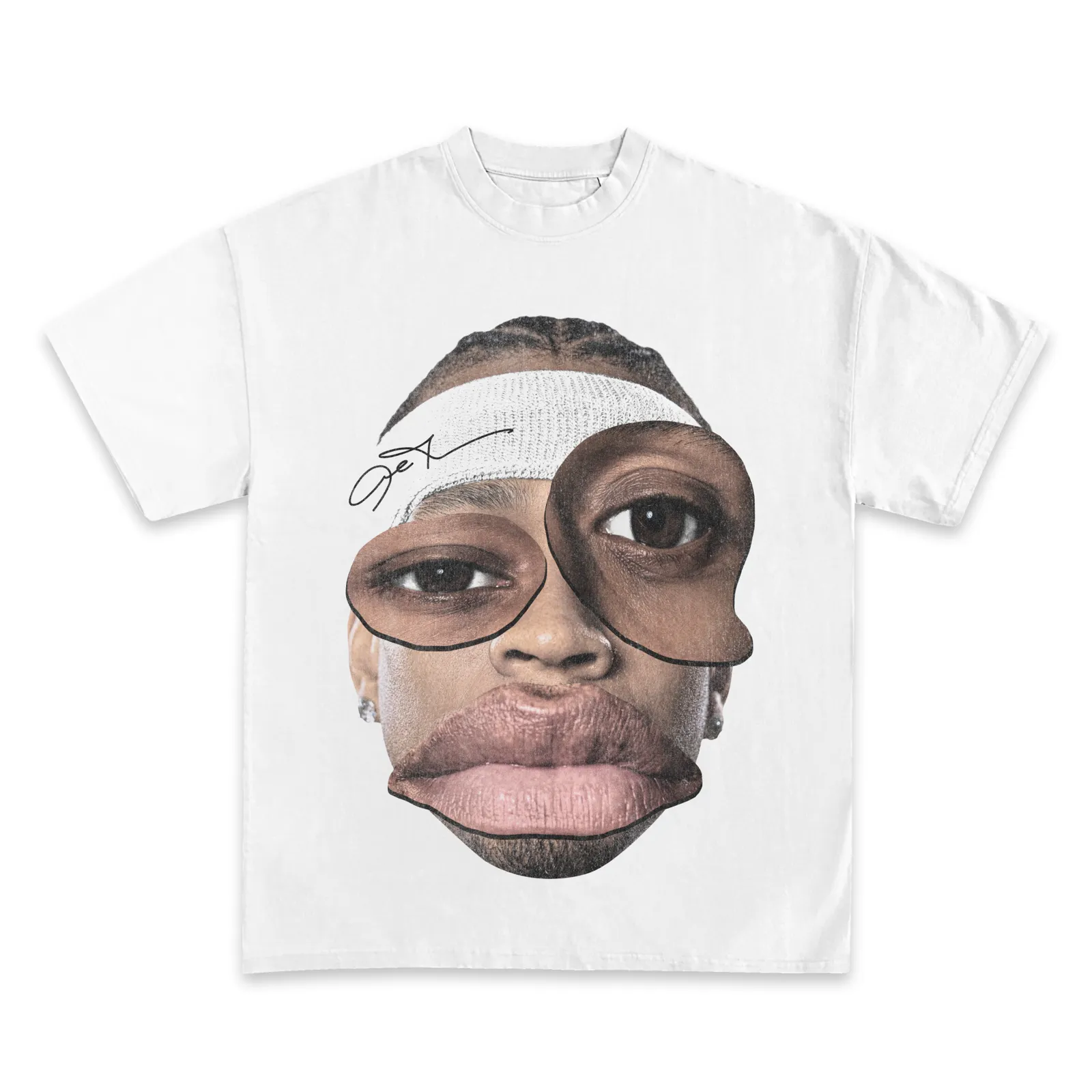 Allen Iverson Collage Graphic T-Shirt, Hoodie, Sweatshirt, Basketball Legend Distorted Face NBA Streetwear Oversized Fit