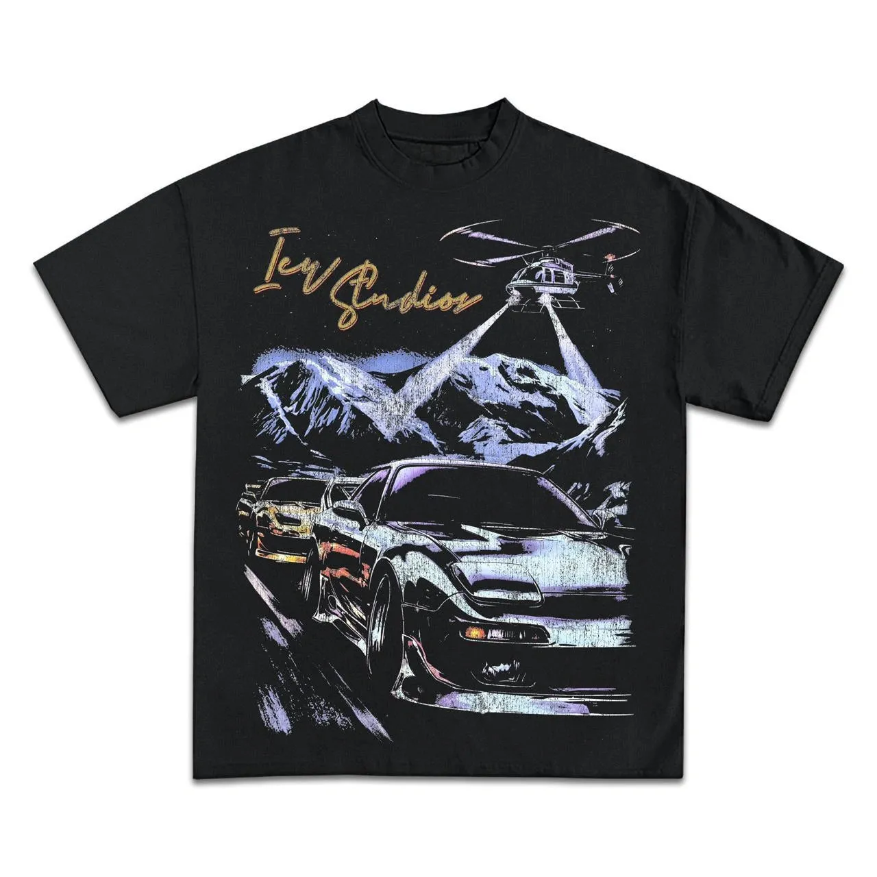 Pursuit Racing Graphic Tee, Hoodie, Sweatshirt, JDM Sports Car Mountain Road Streetwear Oversized Vintage Style Shirt