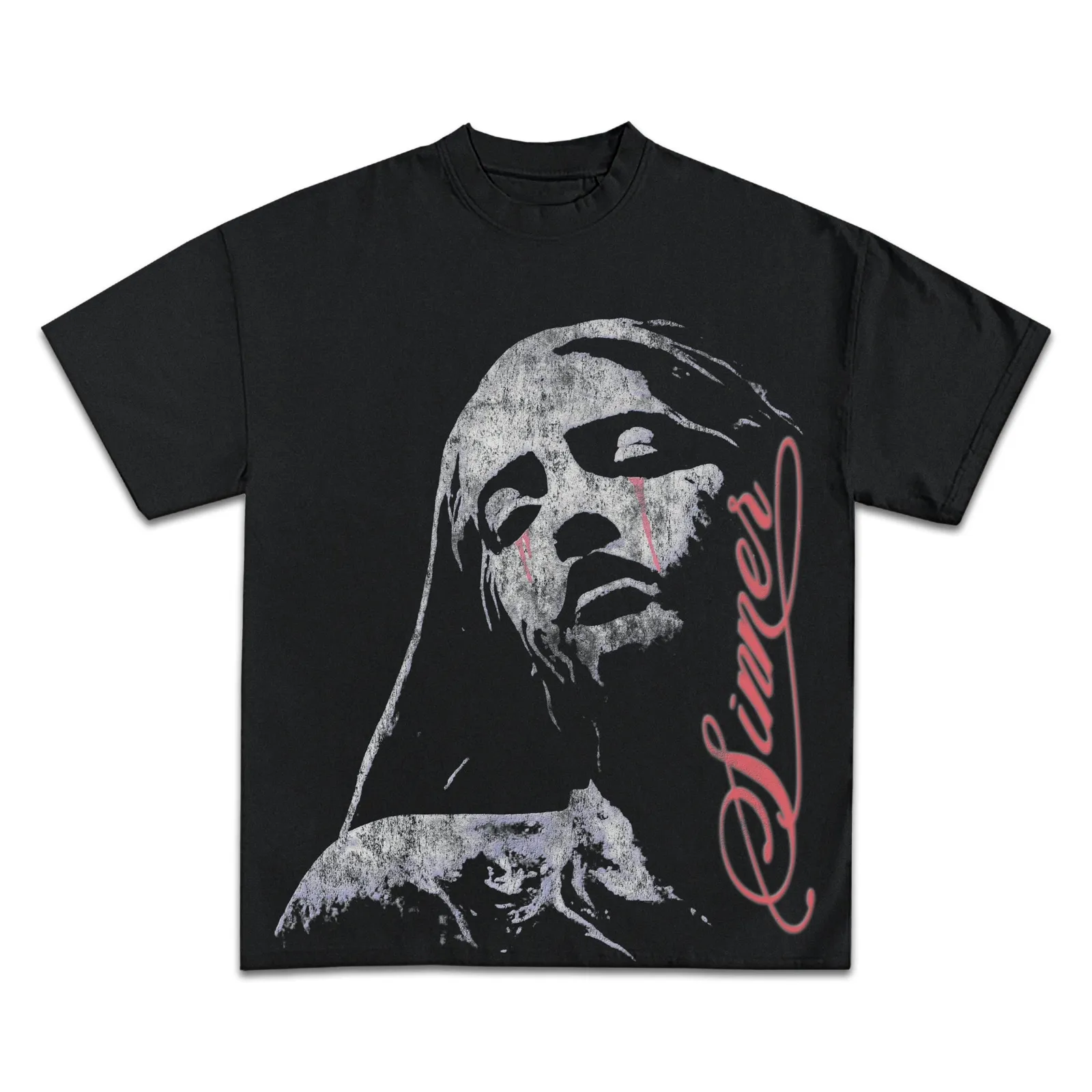 Sinners Weeping Statue Graphic Tee, Hoodie, Sweatshirt, Gothic Faith Streetwear Vintage Distressed Print Style