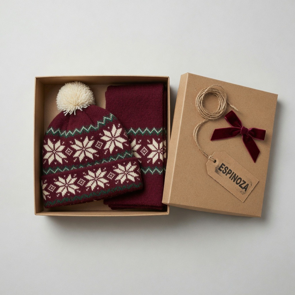 Knit Gift Set — Burgundy