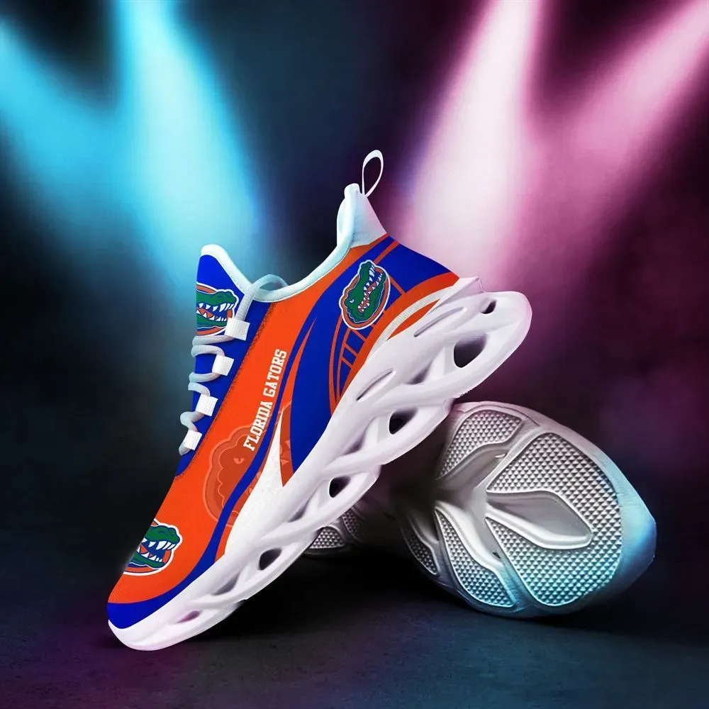 Florida Gators Max Soul Shoes, NCAA College Football Fan Sneakers in Orange and Blue, Gator Nation Game Day Gift for Men and Women