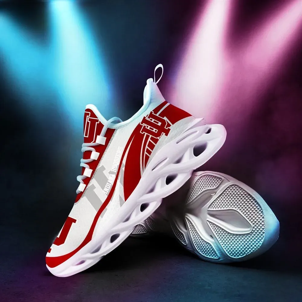 Indiana Hoosiers NCAA Max Soul Shoes, Crimson and White College Basketball Sneakers, Bloomington Fan Running Trainers for Men and Women