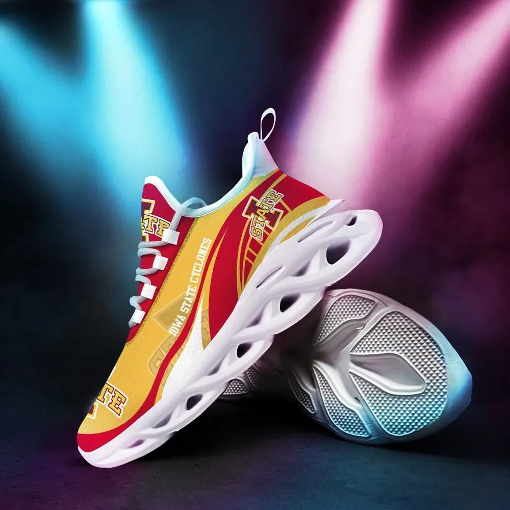 Iowa State Cyclones NCAA Max Soul Shoes, Cardinal and Gold College Football Sneakers, Ames Fan Running Trainers for Men and Women, Gift