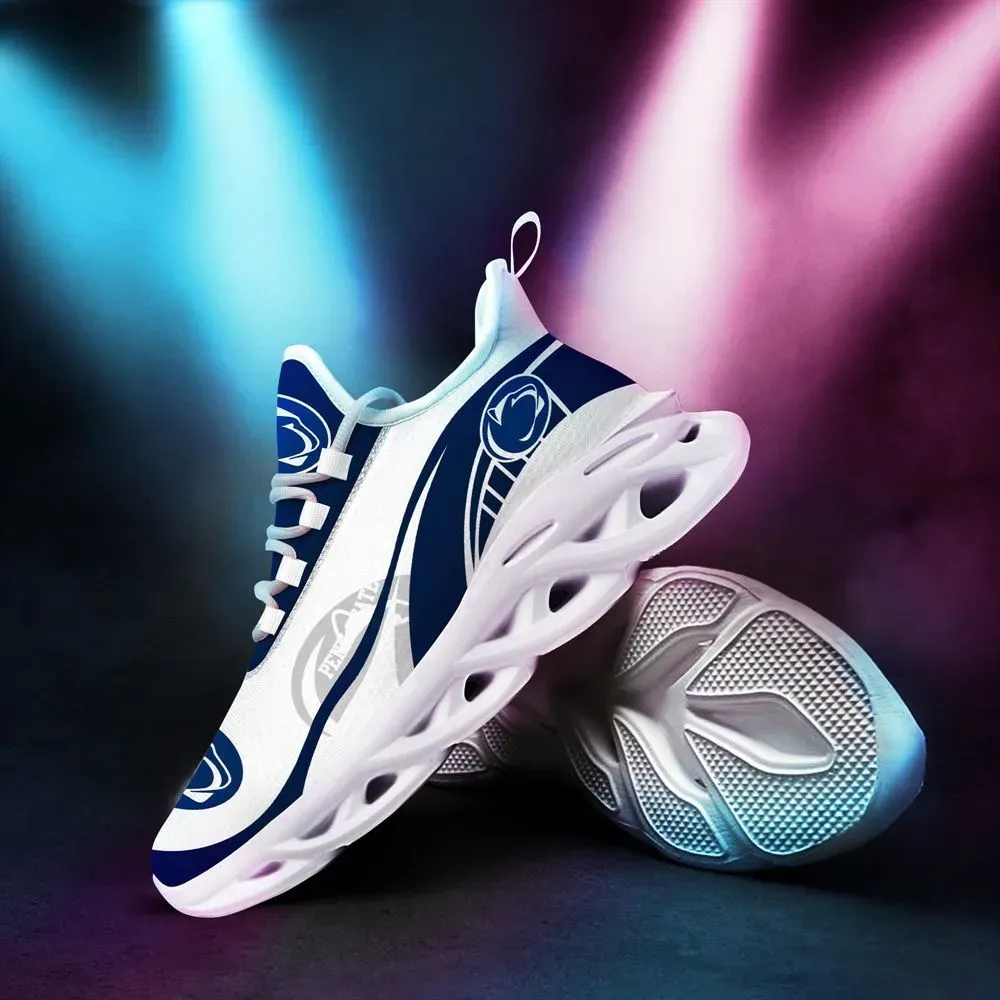Penn State Nittany Lions NCAA Max Soul Shoes, Navy and White College Football Sneakers, Happy Valley Fan Running Trainers for Men and Women