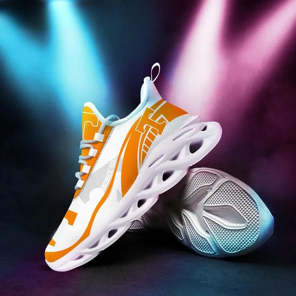 Tennessee Volunteers NCAA Max Soul Shoes, Orange and White College Football Sneakers, Vols Fan Running Trainers for Men and Women, Gift